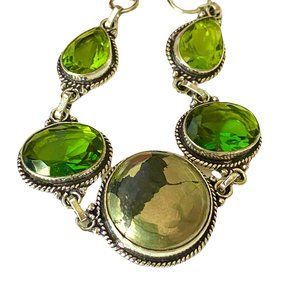 Elegant Green Gemstone Bracelet